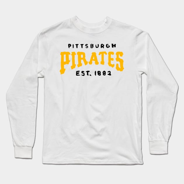 Pittsburgh Pirateeees 02 Long Sleeve T-Shirt by Very Simple Graph